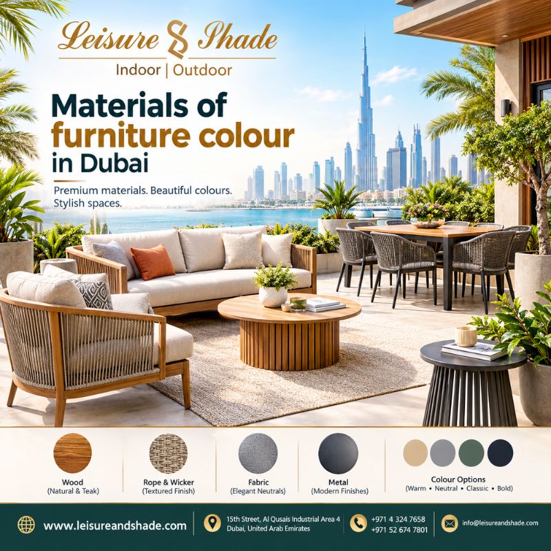 Popular Materials of Furniture Colour in Dubai for Outdoor Areas